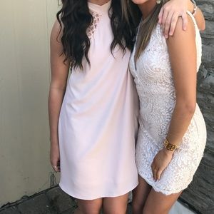 High neck LuLu pink dress